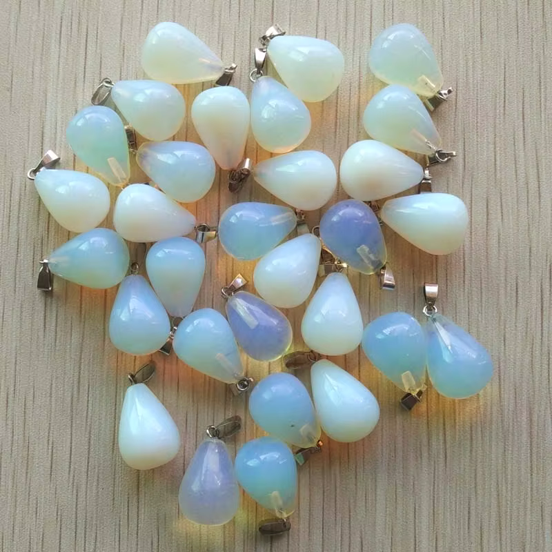 Natural Stone Pendants Water Drop Mixed Colorful Quartz Crystal Chakra Reiki Healing Agates Stone Ch
