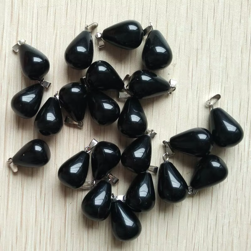 Natural Stone Pendants Water Drop Mixed Colorful Quartz Crystal Chakra Reiki Healing Agates Stone Ch