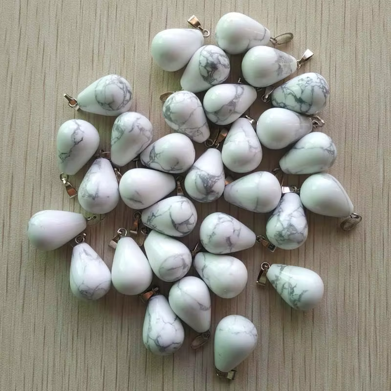Natural Stone Pendants Water Drop Mixed Colorful Quartz Crystal Chakra Reiki Healing Agates Stone Ch