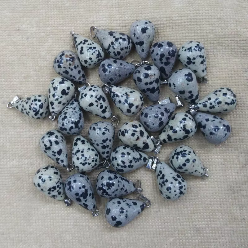 Natural Stone Pendants Water Drop Mixed Colorful Quartz Crystal Chakra Reiki Healing Agates Stone Ch