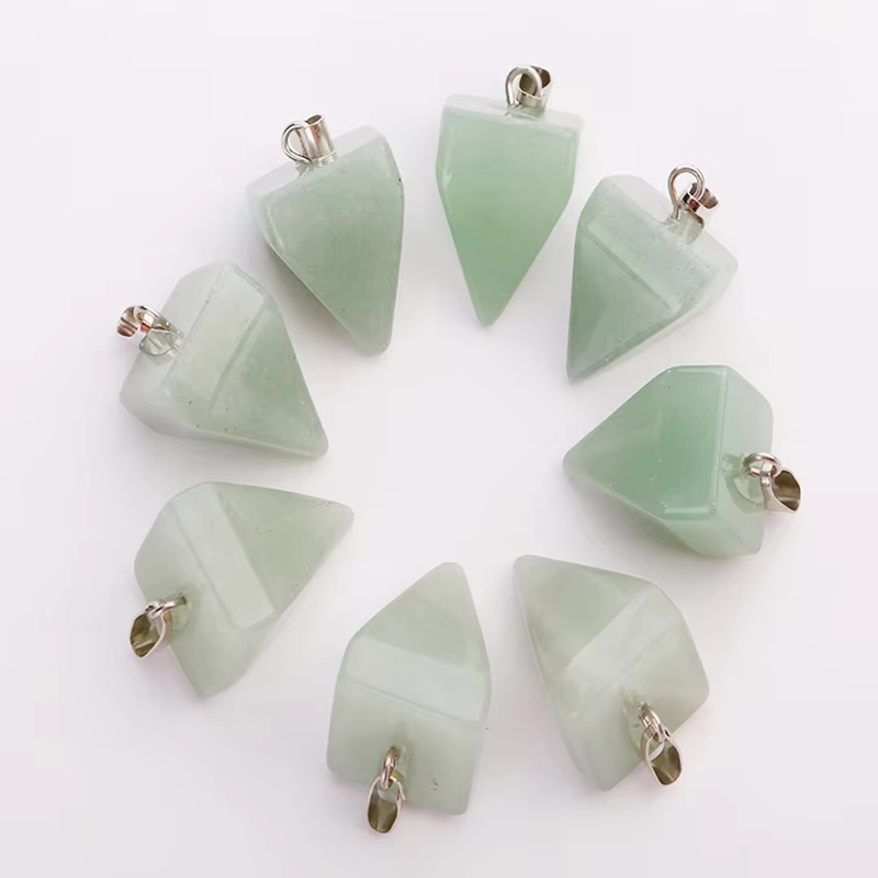 Charms Assorted Four Square Pyramid Rhombus Beads Pendants Natural Stone Pendants For Jewelry Making
