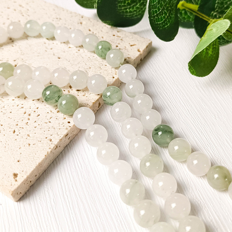 Wholesale Natural Mountain Jade Beads Loose Beads Crystal Round Stone Beads For Jewelry Making
