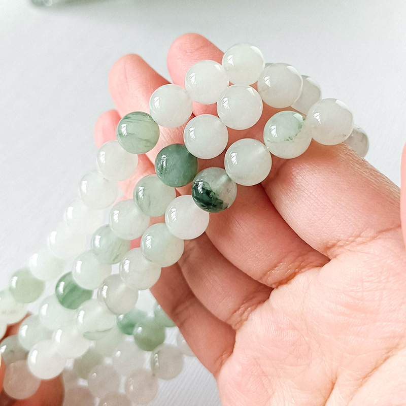 Wholesale Natural Mountain Jade Beads Loose Beads Crystal Round Stone Beads For Jewelry Making
