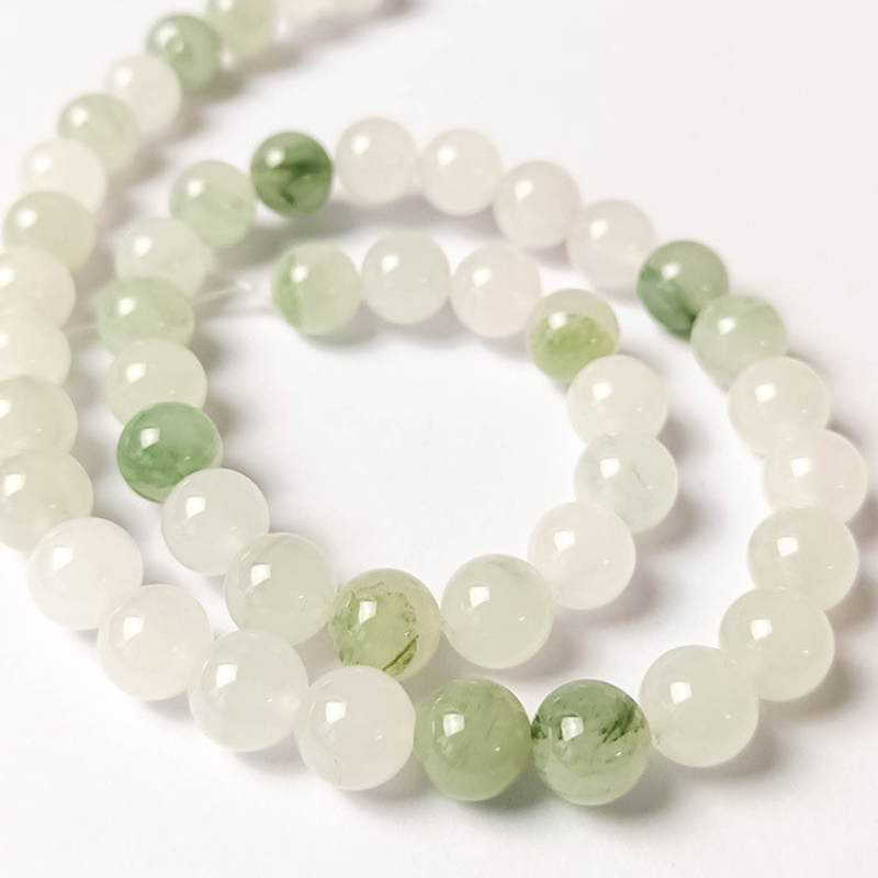 Wholesale Natural Mountain Jade Beads Loose Beads Crystal Round Stone Beads For Jewelry Making