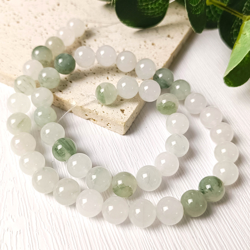 Wholesale Natural Mountain Jade Beads Loose Beads Crystal Round Stone Beads For Jewelry Making