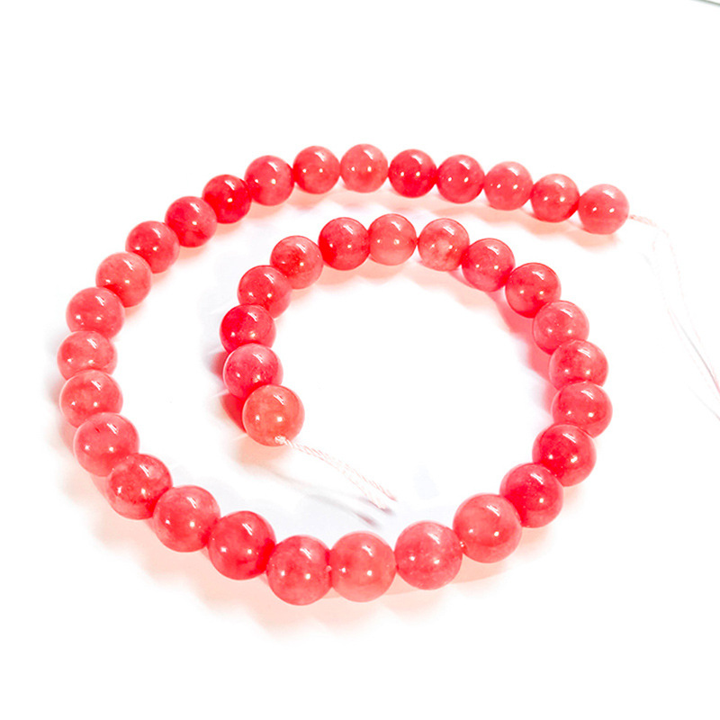 Polished Gemstone Loose Beads Round Gem Rhodochrosite Beads for Jewelry Making 6mm 8mm 10mm