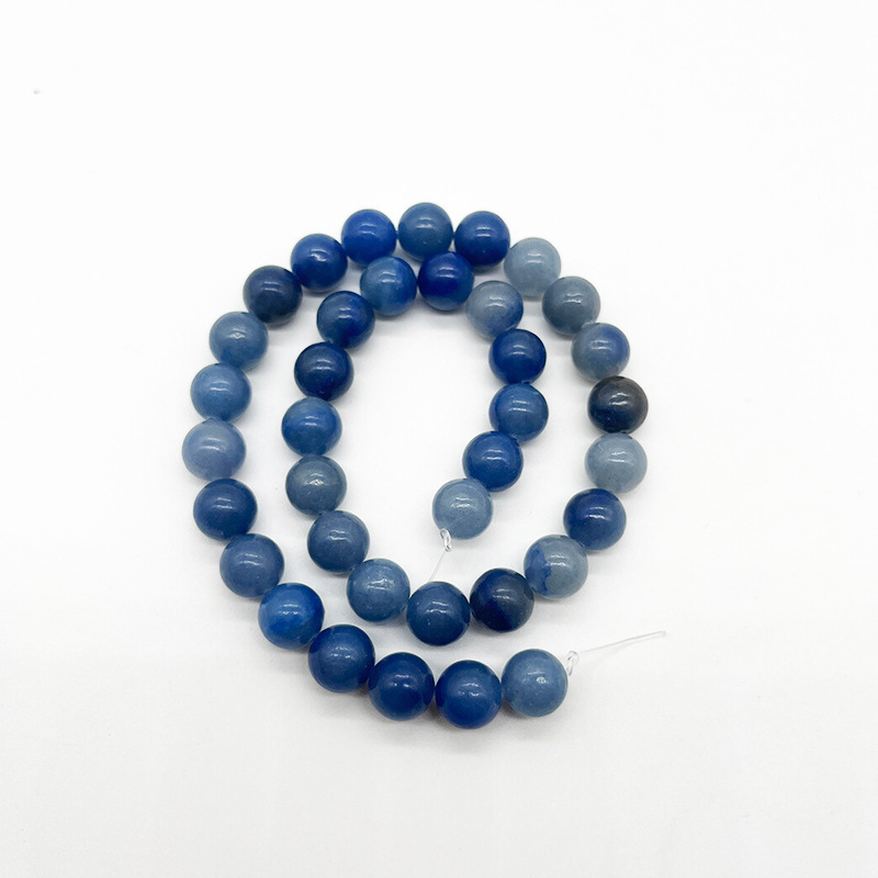 8mm Natural Blue Aventurine Gemstone Round Spacer Loose Stone Beads for Jewelry Making