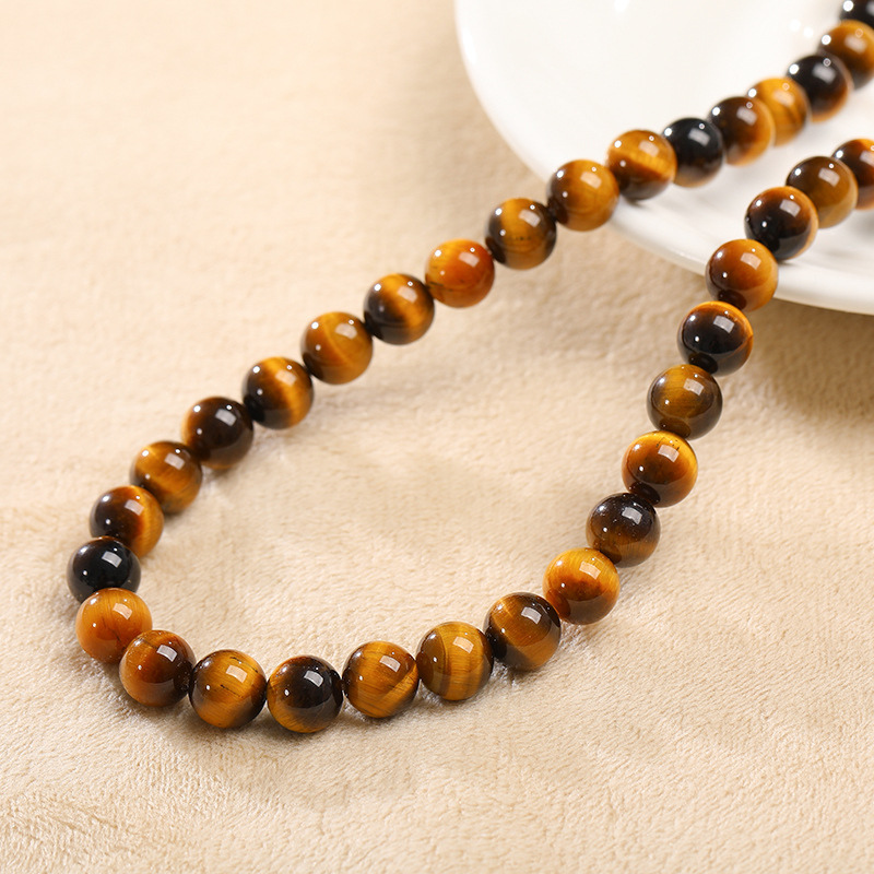 Natural Tiger Eye Stone Beads 6mm 8mm 10mm Smooth Round Natural Stone Healing Loose Gemstone 
