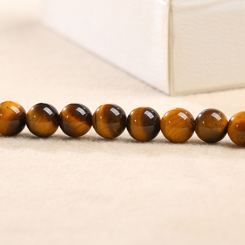 Natural Tiger Eye Stone Beads 6mm 8mm 10mm Smooth Round Natural Stone Healing Loose Gemstone 