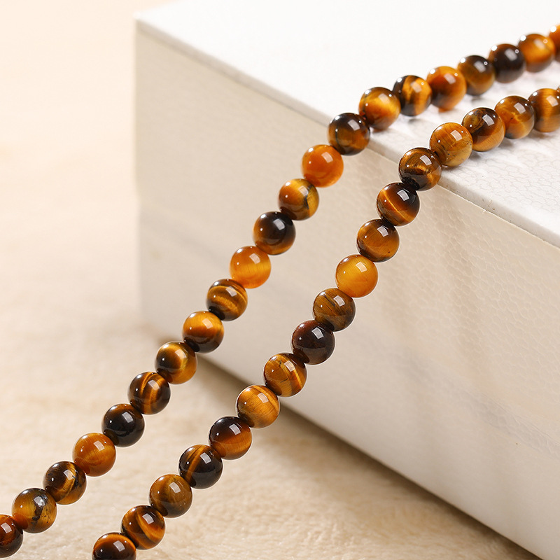 Natural Tiger Eye Stone Beads 6mm 8mm 10mm Smooth Round Natural Stone Healing Loose Gemstone 