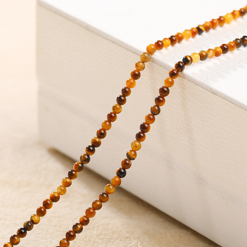 Natural Tiger Eye Stone Beads 6mm 8mm 10mm Smooth Round Natural Stone Healing Loose Gemstone 