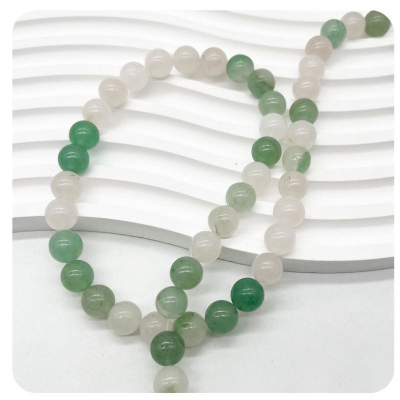 Wholesale Semi Precious Gemstone Pick Size Natural Ice Green Jade Stone Round Loose Spacer Bead 
