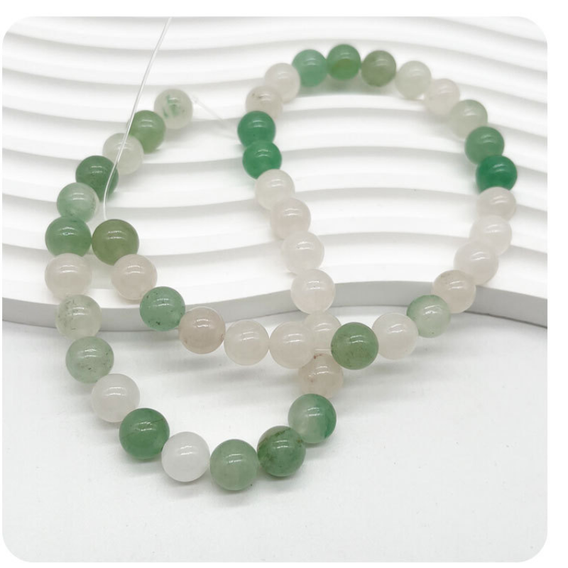 Wholesale Semi Precious Gemstone Pick Size Natural Ice Green Jade Stone Round Loose Spacer Bead 