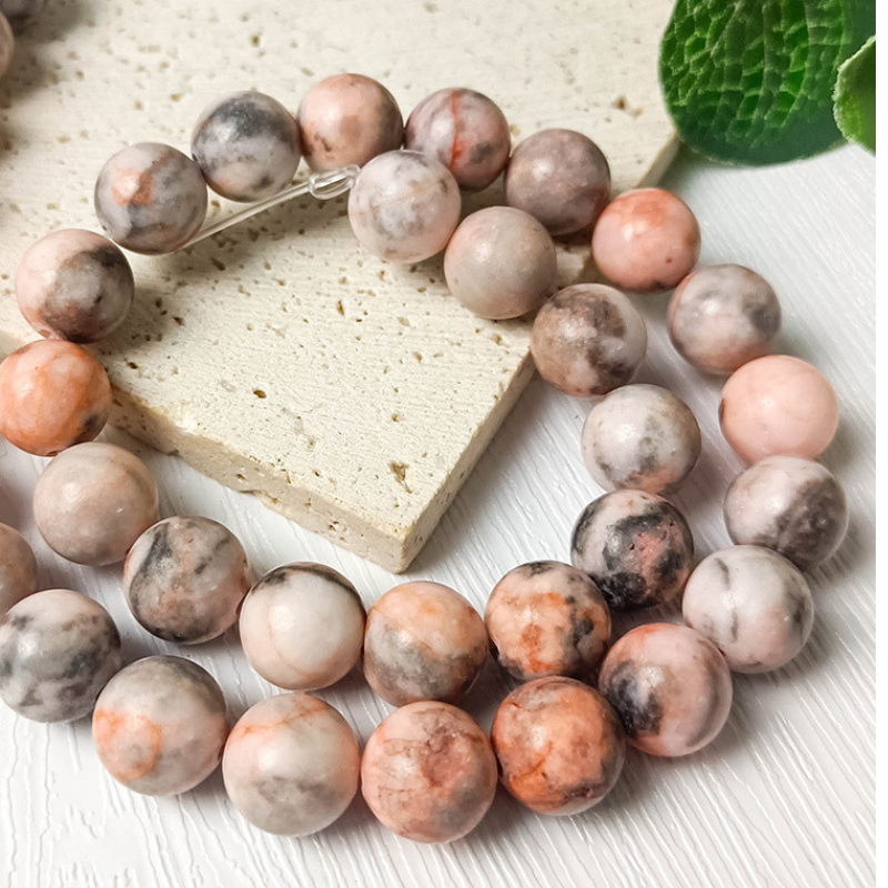 Pink Zebra Jasper Wholesale Constantly High Quality Natural Gemstone Smooth Loose Round