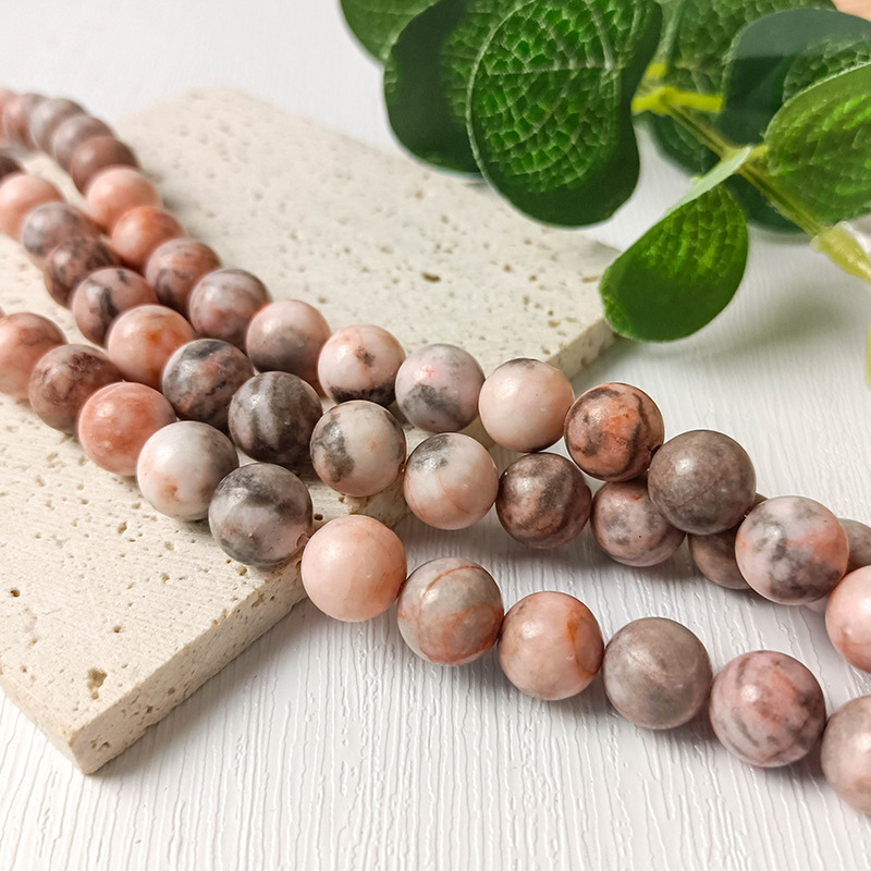 Pink Zebra Jasper Wholesale Constantly High Quality Natural Gemstone Smooth Loose Round