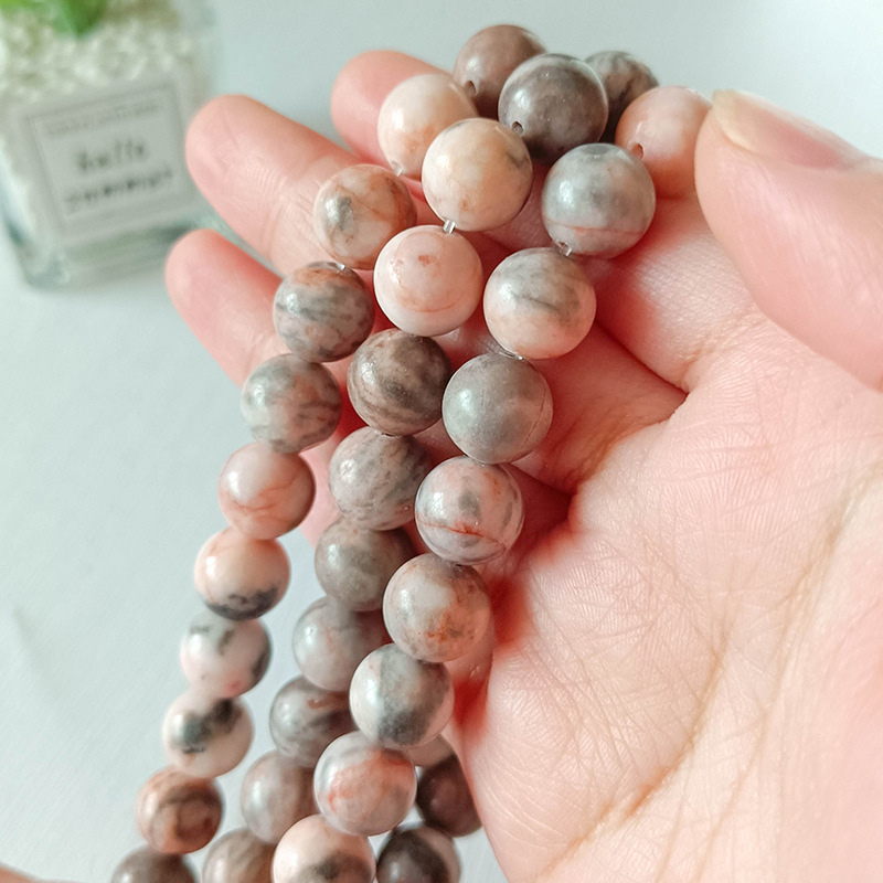 Pink Zebra Jasper Wholesale Constantly High Quality Natural Gemstone Smooth Loose Round
