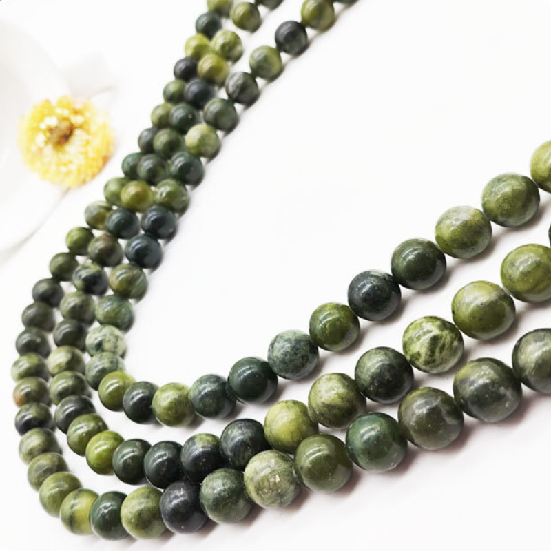 Loose Bead Southern Jade Gemstone Jewelry Making Wholesale Natural Round Stone Bead for Jewelry