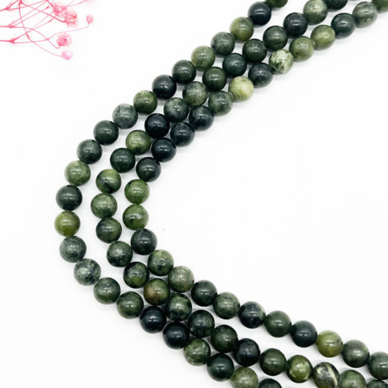 Loose Bead Southern Jade Gemstone Jewelry Making Wholesale Natural Round Stone Bead for Jewelry