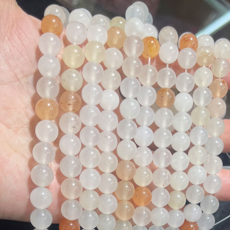 Loose Bulk Australia Multi Yellow White Round Gemstone Strands Stone Beads for DIY Jewelry Making