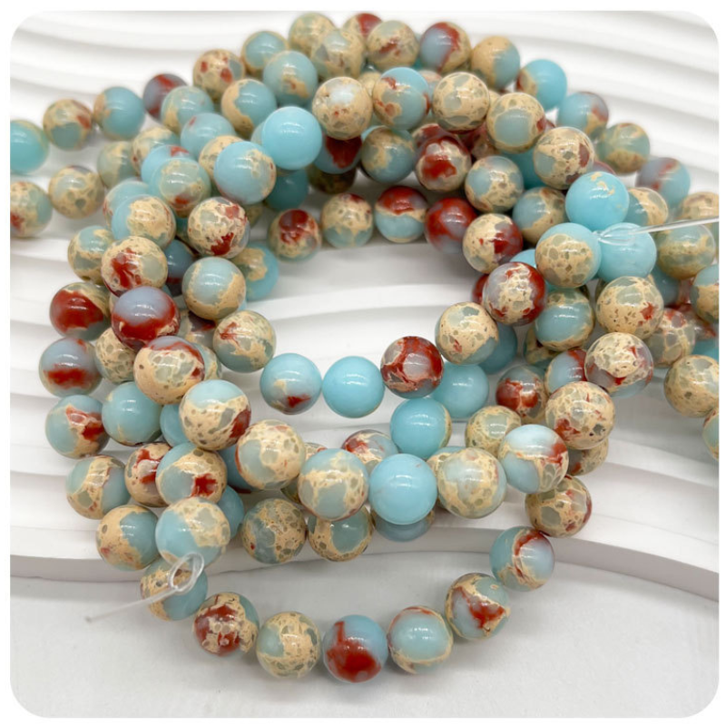 New Fashion Shoushan Stone Bead Snakeskin Jasper Natural Gemstone Loose Beads For Jewelry Making