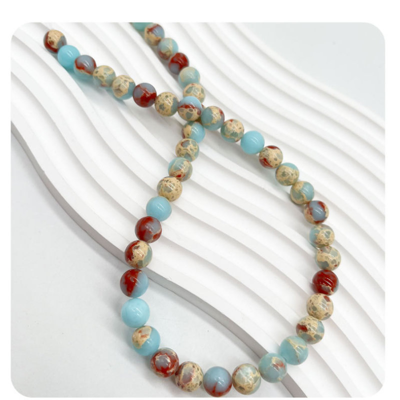 New Fashion Shoushan Stone Bead Snakeskin Jasper Natural Gemstone Loose Beads For Jewelry Making