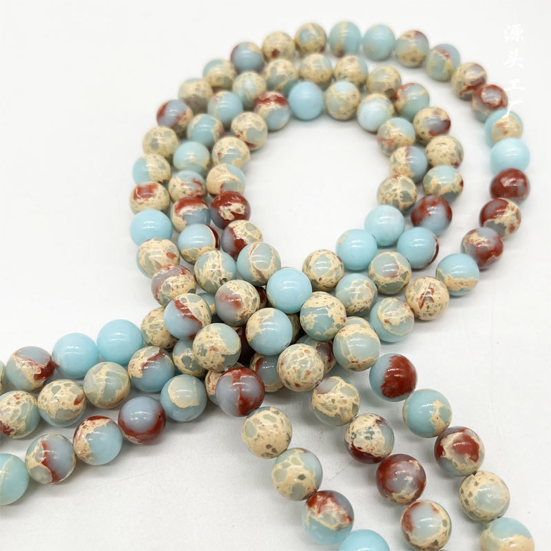 New Fashion Shoushan Stone Bead Snakeskin Jasper Natural Gemstone Loose Beads For Jewelry Making
