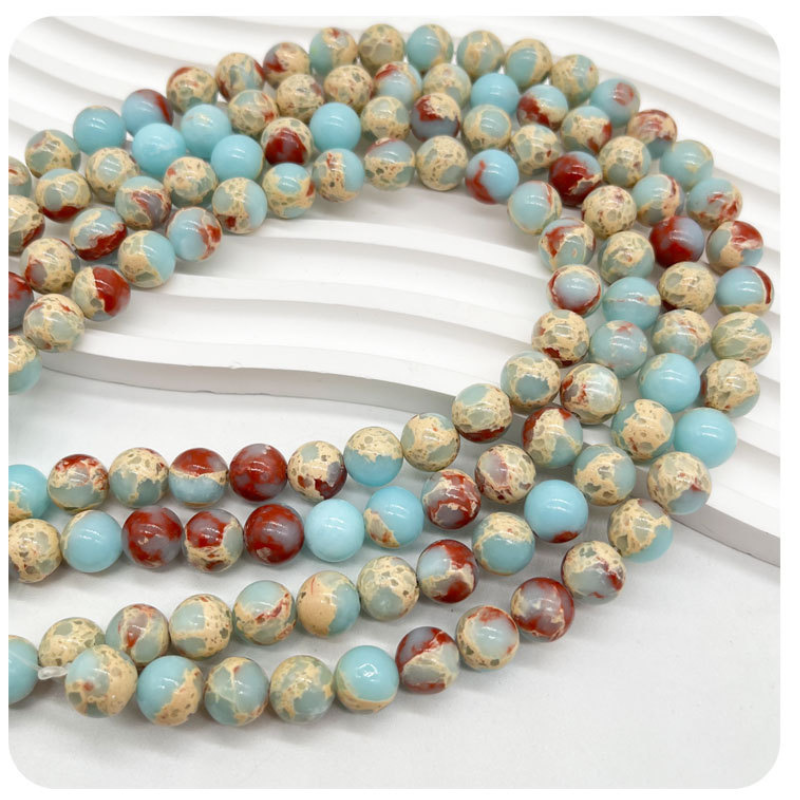 New Fashion Shoushan Stone Bead Snakeskin Jasper Natural Gemstone Loose Beads For Jewelry Making