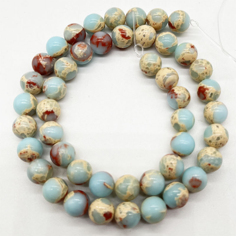 New Fashion Shoushan Stone Bead Snakeskin Jasper Natural Gemstone Loose Beads For Jewelry Making