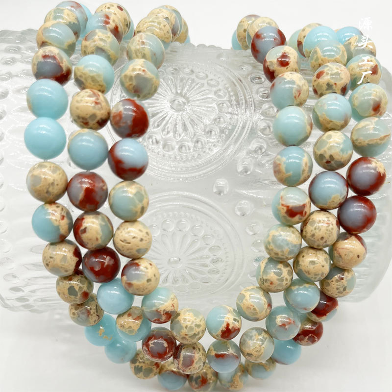 New Fashion Shoushan Stone Bead Snakeskin Jasper Natural Gemstone Loose Beads For Jewelry Making