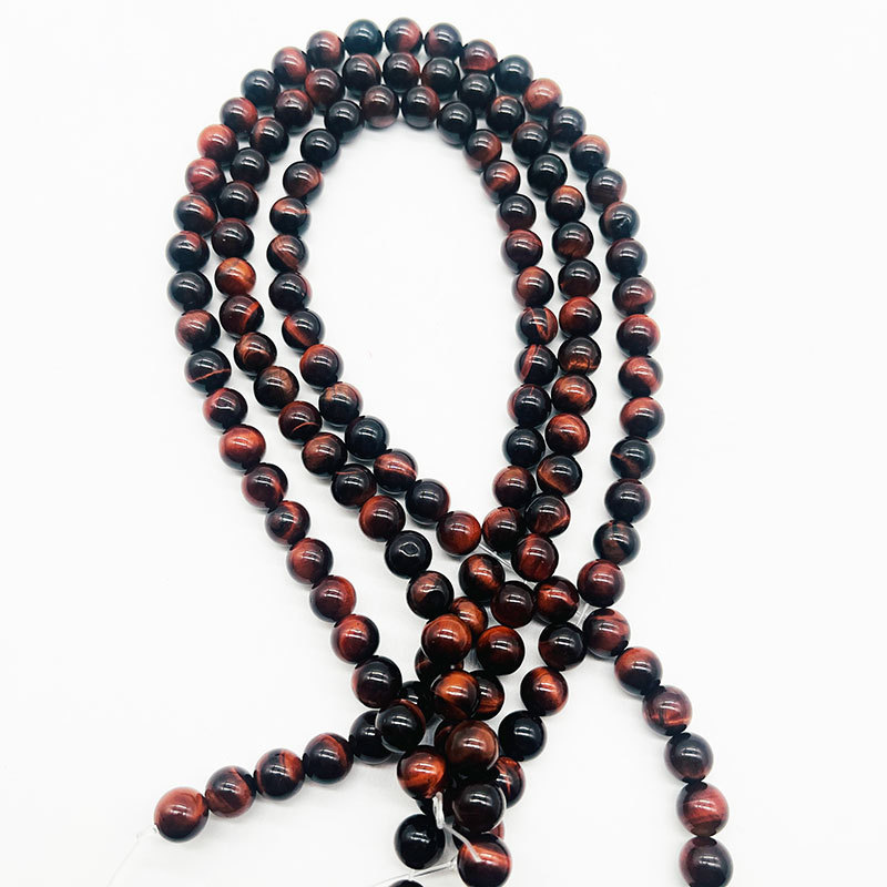 Red Tiger Eye High GRADE Natural Stone Gemstone Smooth Loose Round Beads Strands Red Tiger Eye
