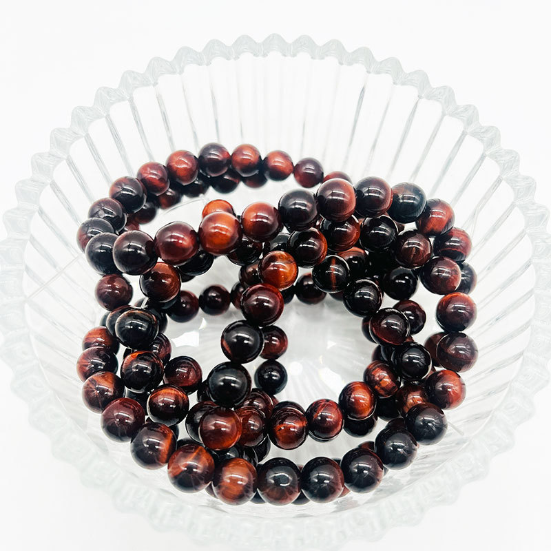 Red Tiger Eye High GRADE Natural Stone Gemstone Smooth Loose Round Beads Strands Red Tiger Eye