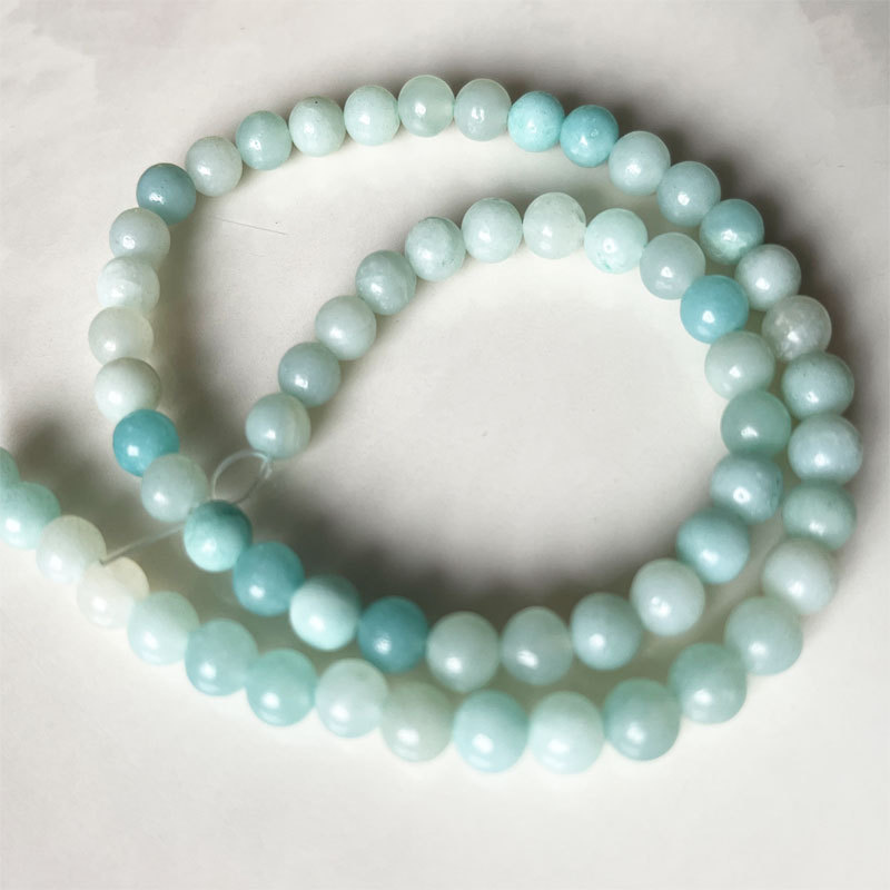 Loose Gemstone Beads Amazonite Natural Stones For Jewelry Making Beads For Bracelets And Necklace 
