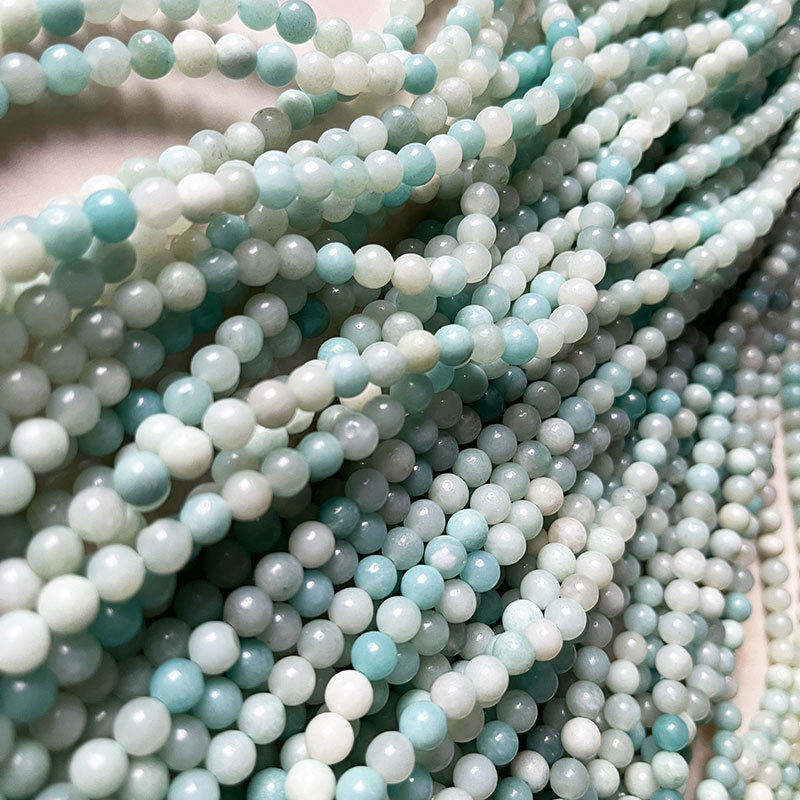 Loose Gemstone Beads Amazonite Natural Stones For Jewelry Making Beads For Bracelets And Necklace 