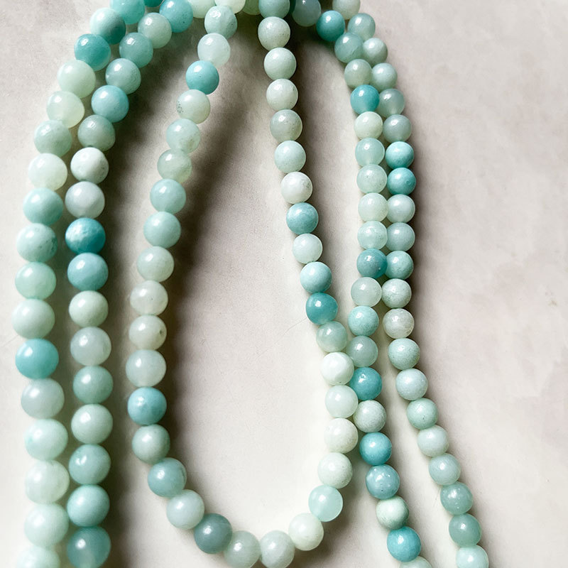 Loose Gemstone Beads Amazonite Natural Stones For Jewelry Making Beads For Bracelets And Necklace 