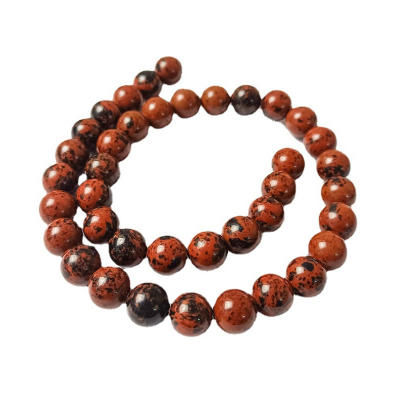 Natural Mahogany Obsidian Loose Beads for Jewelry Making Manufacturers Wholesale Stone Beads 