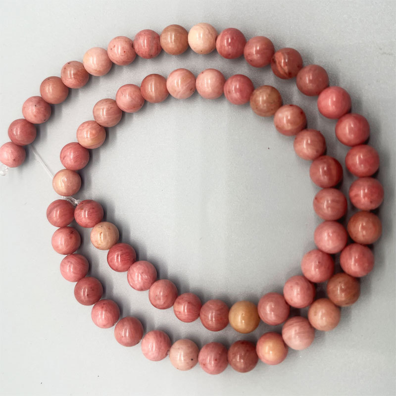 High Grade Genuine Natural Rose Pink Rhodonite Beads Round Smooth Gemstone Loose Beads for DIY 