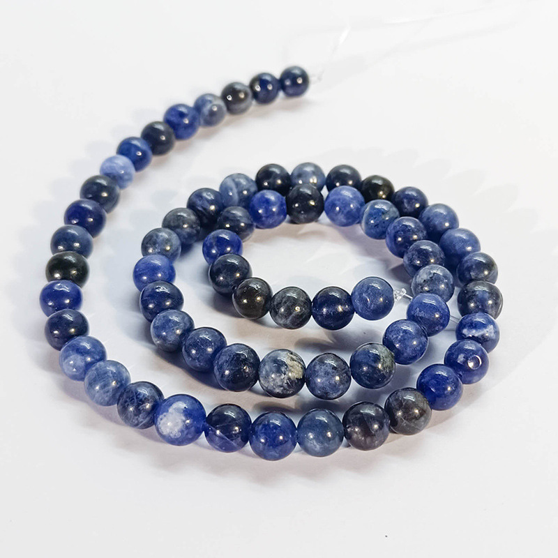 Natural Blue Sodalite Blue Vein Stone Loose Beads for Jewelry Making Gem Stone Beads DIY Accessories