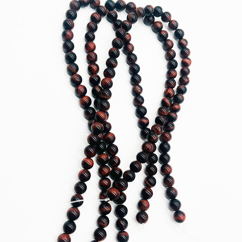 Red Tiger Eye High GRADE Natural Stone Gemstone Smooth Loose Round Beads Strands Red Tiger Eye