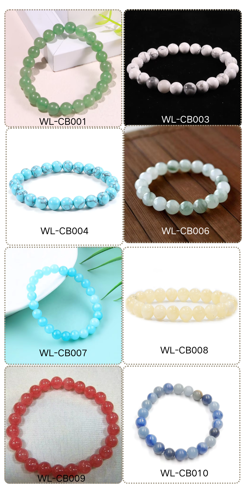 Natural Stone Jewelry Gift Handmade Genuine Crystal Healing Gemstone Beaded Stretch Bracelets