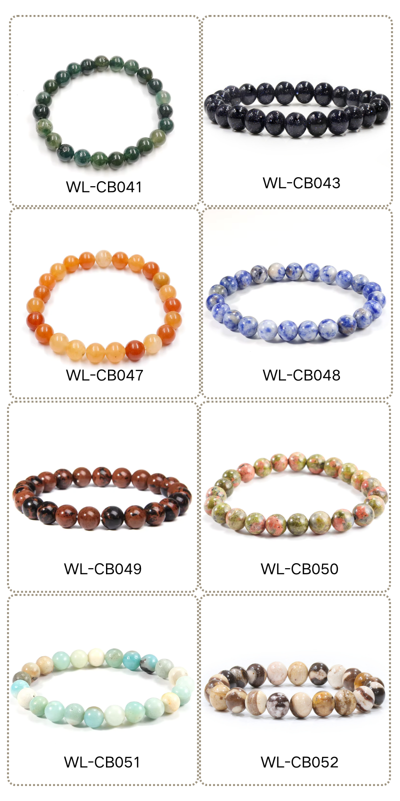 Natural Stone Jewelry Gift Handmade Genuine Crystal Healing Gemstone Beaded Stretch Bracelets
